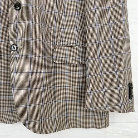 Peter Millar Crown Crafted Wool Sport Coat Blazer Men 44R Harrison Glen Plaid - Picture 5 of 16